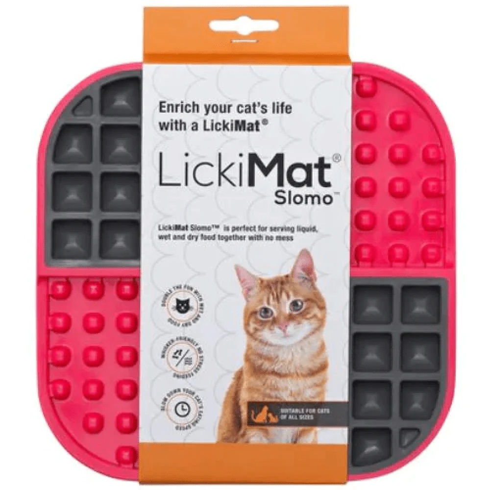 Lickimat Slomo Treat Mat Cat Pink