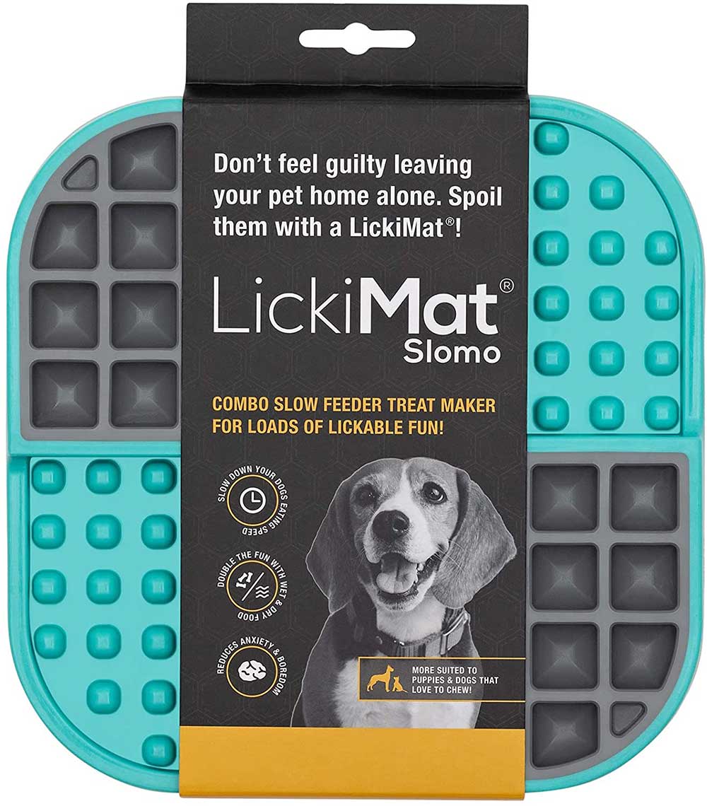 Lickimat Slomo Treat Mat Cat Turquoise