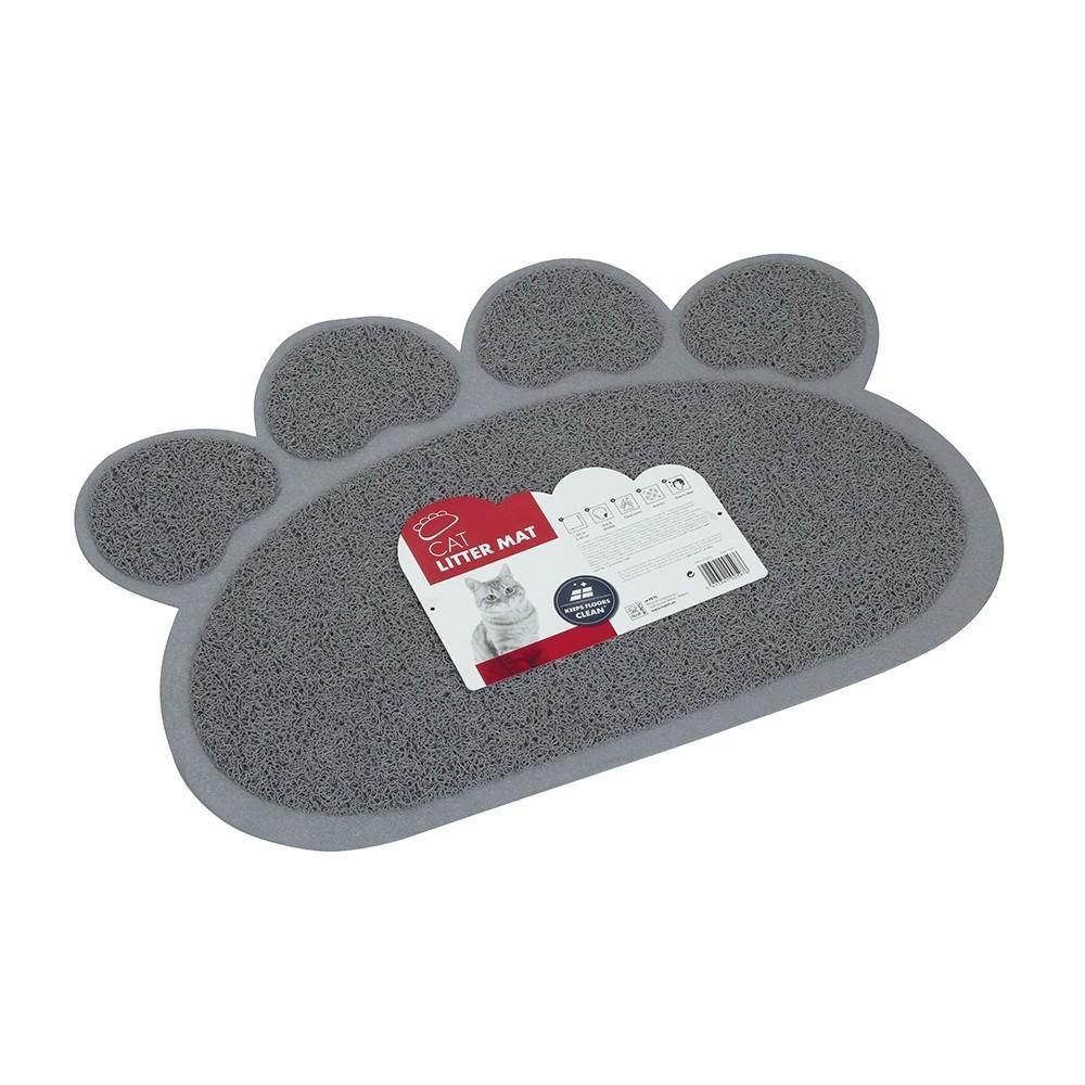 MPets Paw Cat Litter Mat Grey