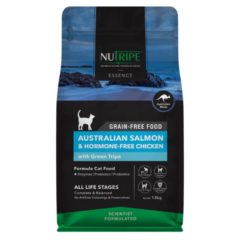 Nutripe Essence Australian Salmon & Hormone-Free Chicken with Green Tripe Cat 1.8kg