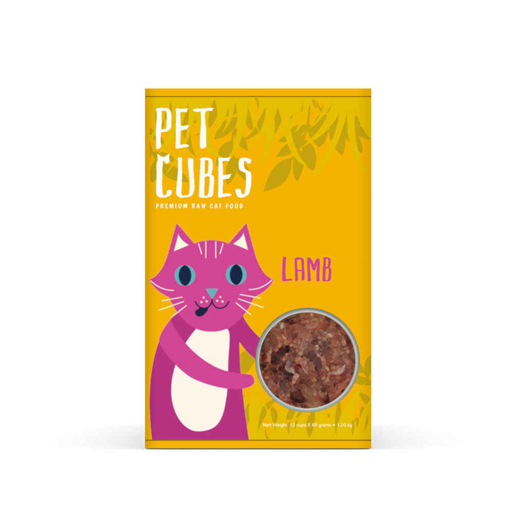 PetCubes Frozen Cat Food Lamb 12x85g