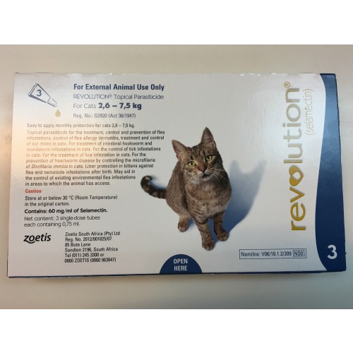 Revolution Blue Cat 2.6-7.5Kg 3Pk