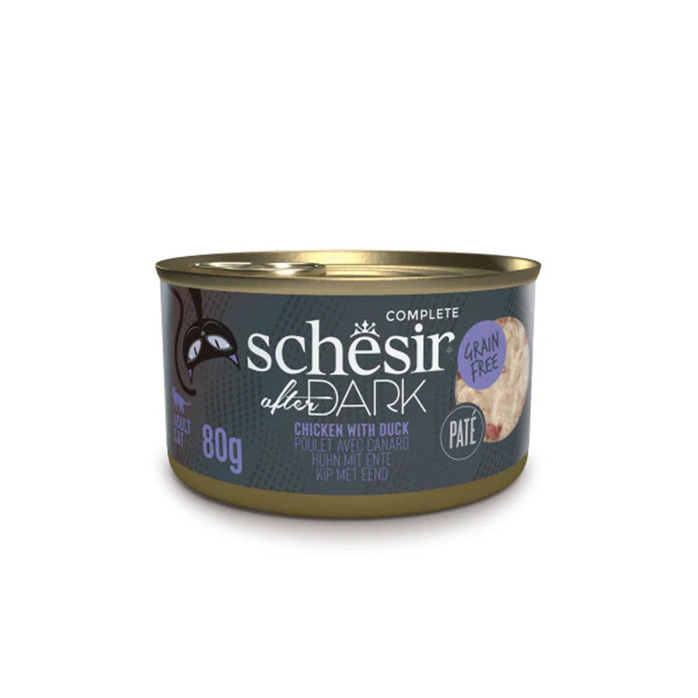 Schesir After Dark Pate Canned Cat Food Chicken with Duck 80 g