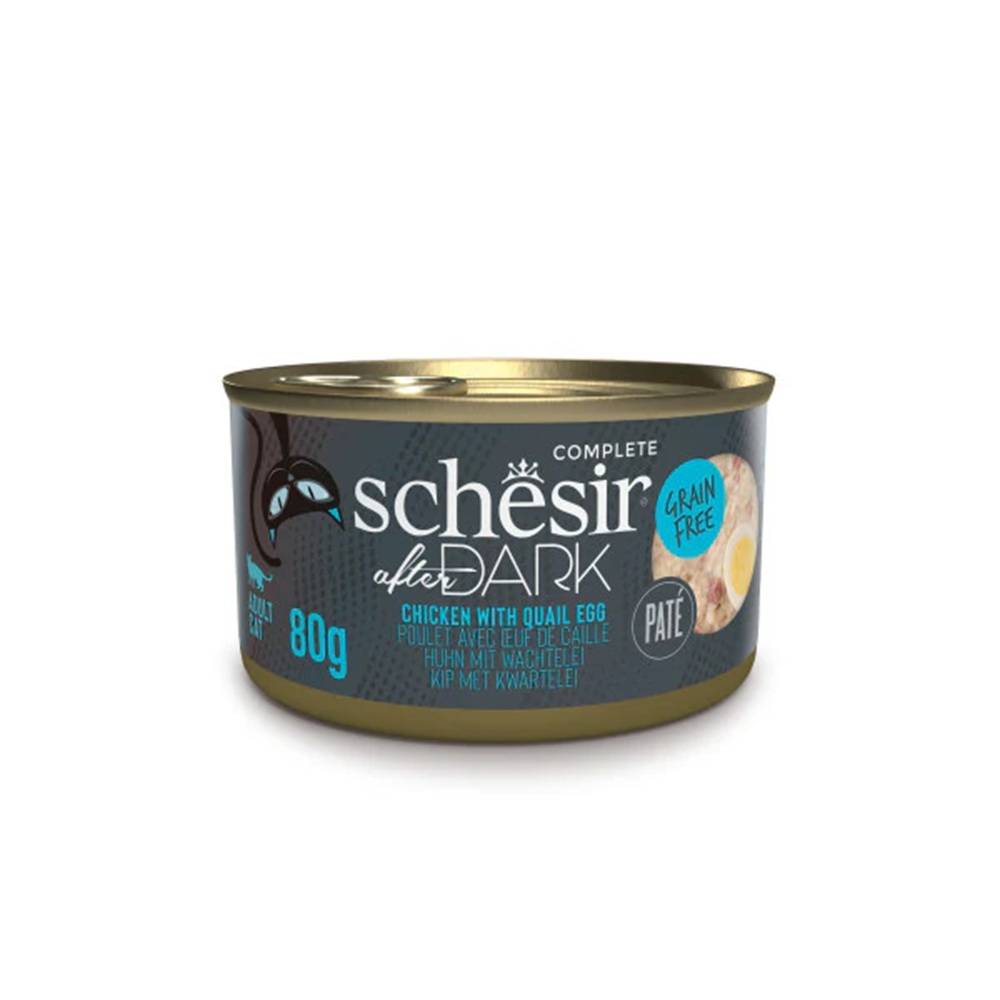 Schesir After Dark Pate Canned Cat Food Chicken with Quail Egg 80 g