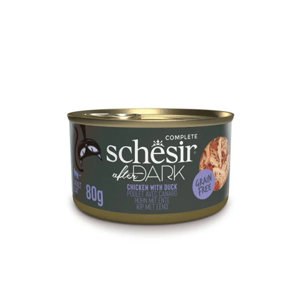 Schesir After Dark Wholefood Canned Cat Food Chicken with Duck 80 g