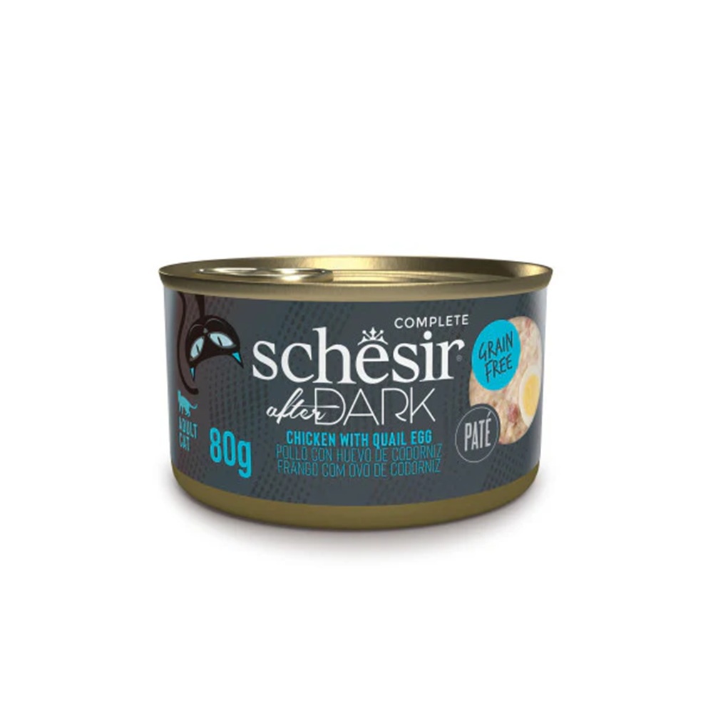 Schesir After Dark Wholefood Canned Cat Food Chicken with Quail Egg 80 g