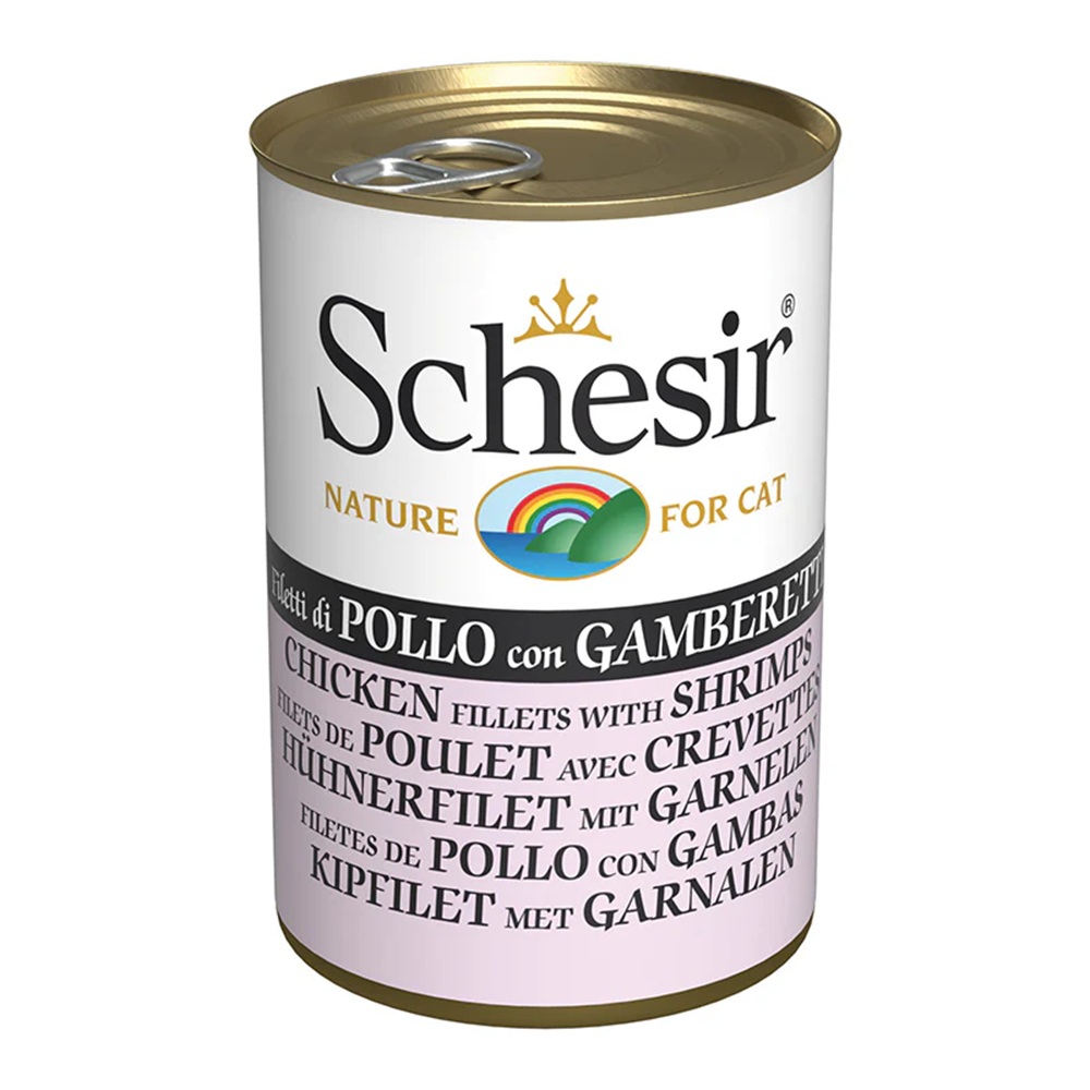 Schesir Chicken with Shrimps Cat Canned Food 140 g