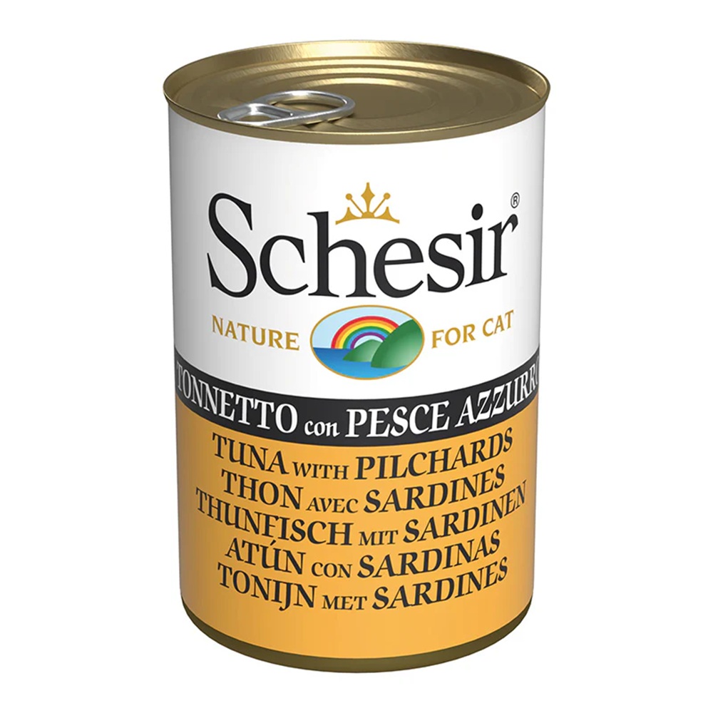 Schesir Tuna with Pilchards Cat Canned Food 140 g