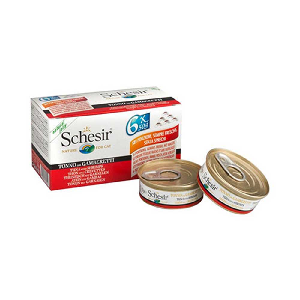 Schesir Tuna w Shrimps Cat Food 6x85g