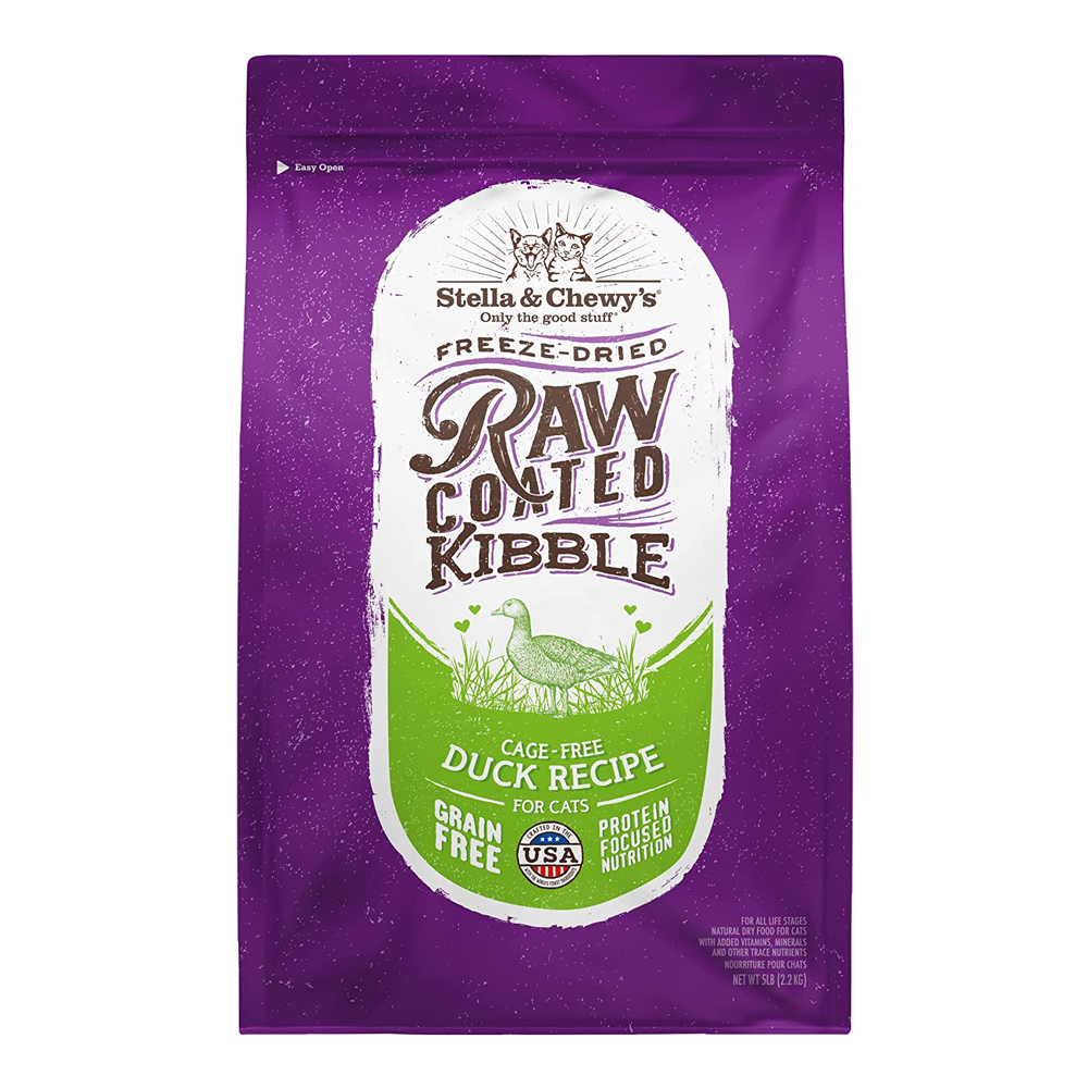 Stella Duck Raw Coated Kibble Cat 5lbs