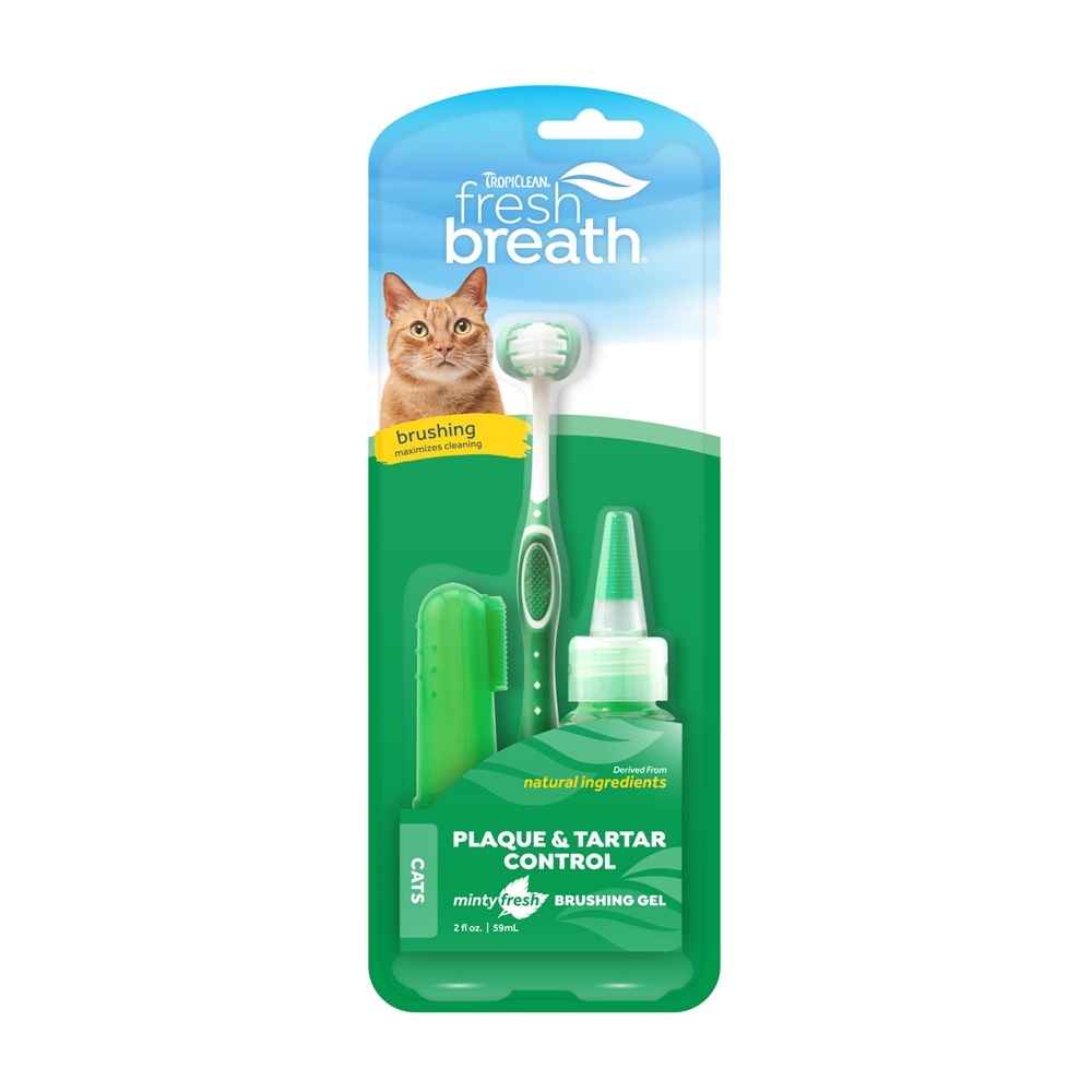 Tropiclean Fresh Breath Oral Care Kit For Cats