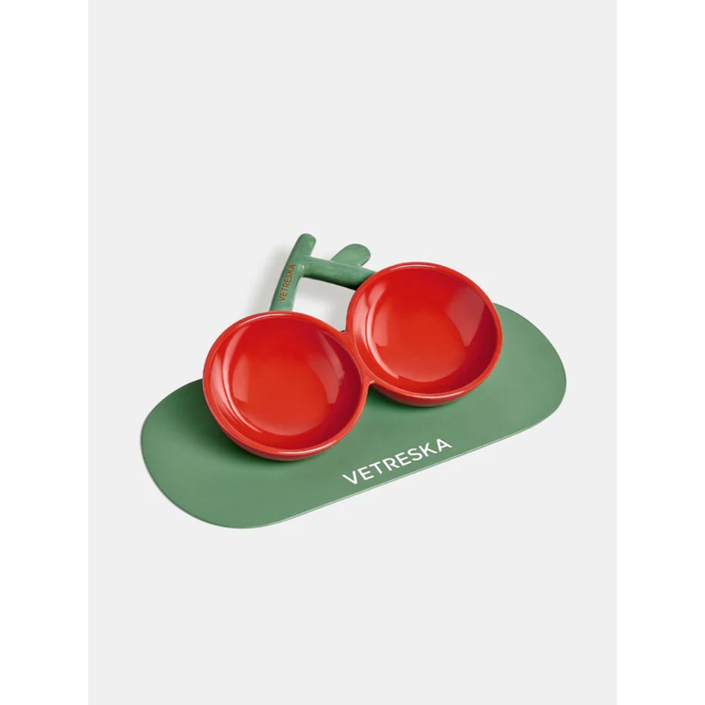 Vetreska Cherry Ceramic Pet Bowl