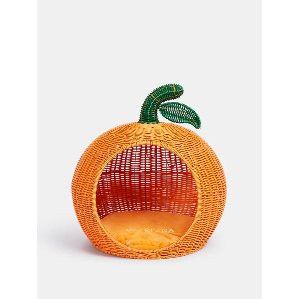 Vetreska Tangerine Rattan Pet Bed