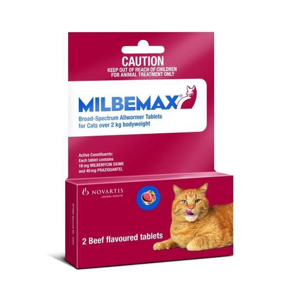 Milbemax Cat 2 - 8Kg 2 Tab Pack